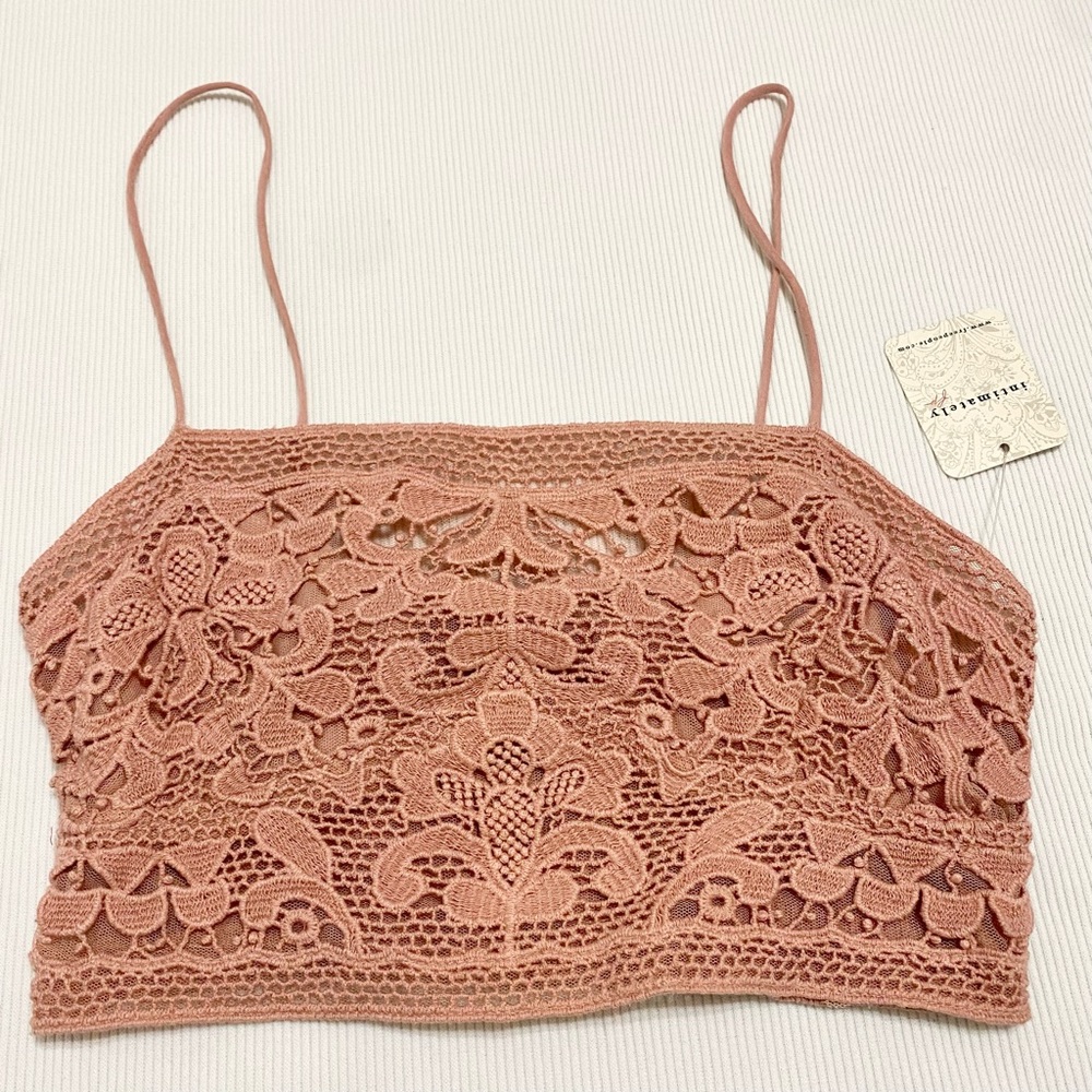 Free People FP One Lyra Bralette Rose Pink - Picture 1 of 5